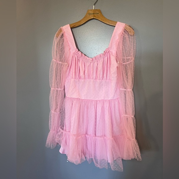 Sugar Thrillz Mystic Fairytale Lace Tulle Pink Dress - Picture 1 of 3